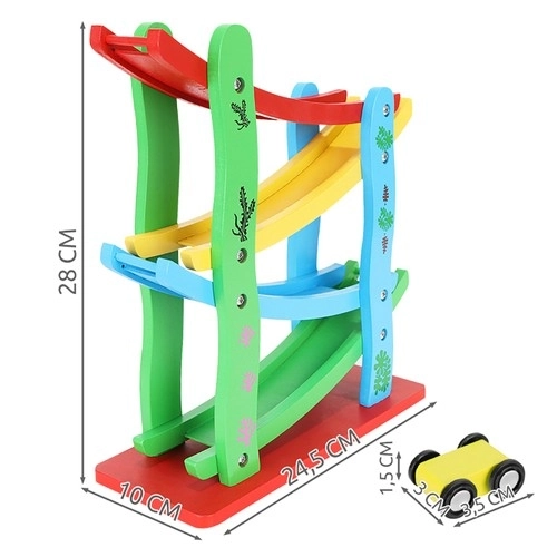 Wooden Slide Track for Toy Cars