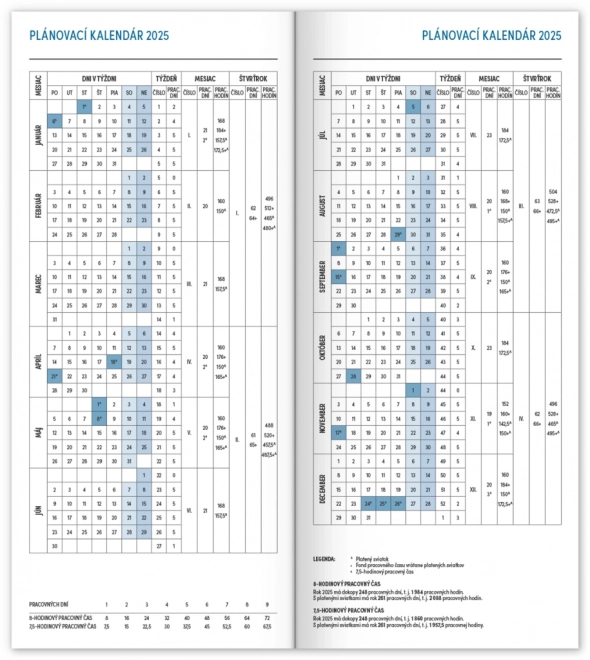 Pocket planner with waves design 2025