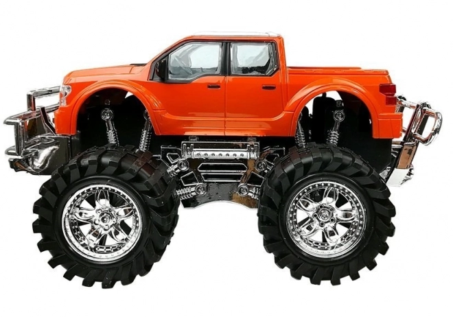 Orange Monster Truck and Red BMW Vehicle Set