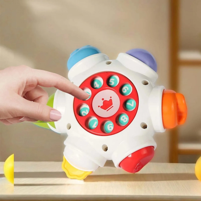 Woopie Blocco Attivo Cosmico a Forma di Razzo - Cubo Sensoriale Educativo 18m+