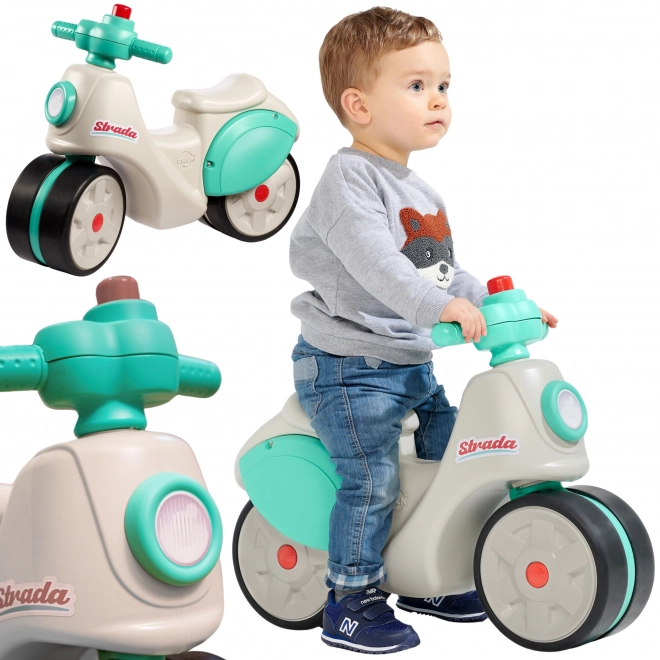 Falk Children's Push Bike Strada White/Blue