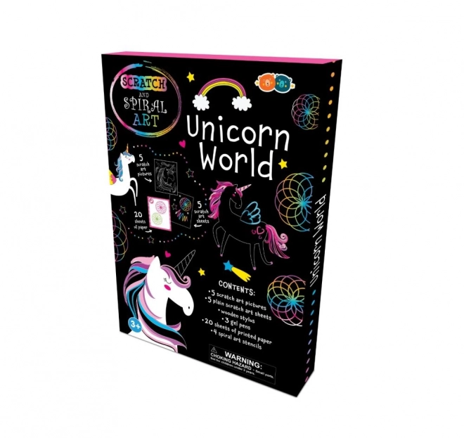 Unicorn Scratch Art and Spiral Art Set