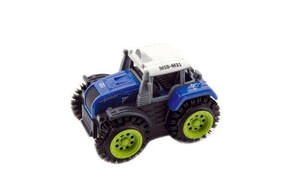 Traktor prevracací plast 10cm mix farieb na batérie