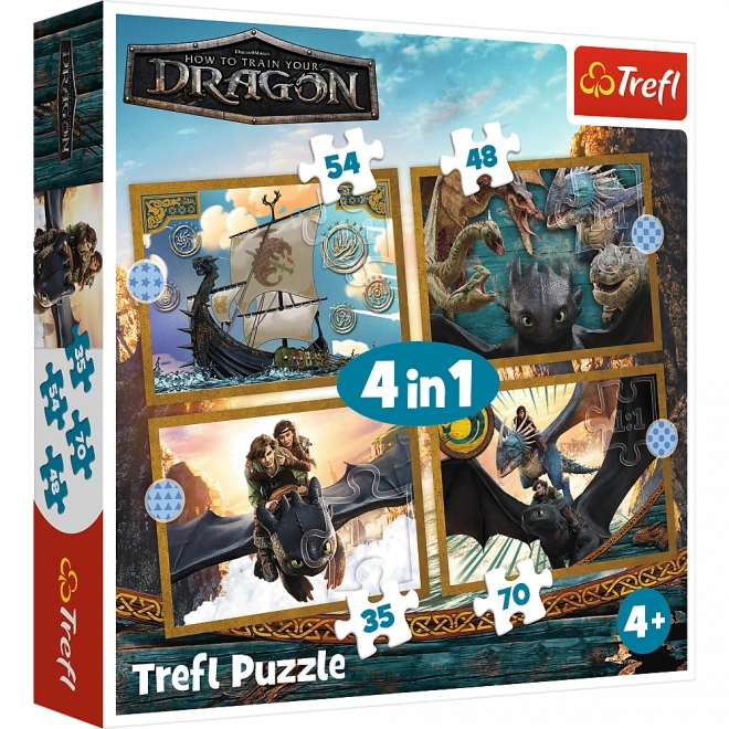 Puzzle Drachentage - 4 in 1