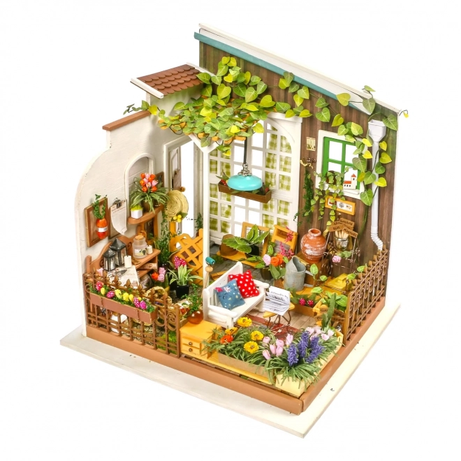 RobTime Garden Terrace Miniature Dollhouse