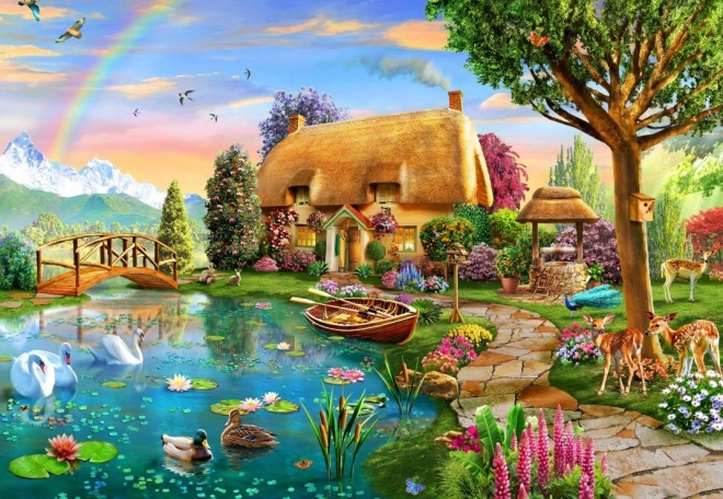 Bluebird Lake Cabin Puzzle 1000 Pieces