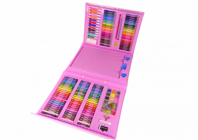 Pink Art Case Set with 208 Pieces