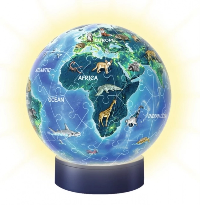 Ravensburger 3D Globe Puzzle with Light 72 Pieces