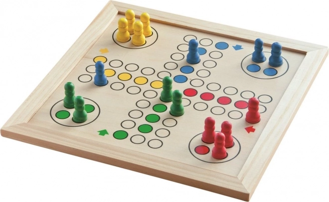 Set of Games in a Wooden Box