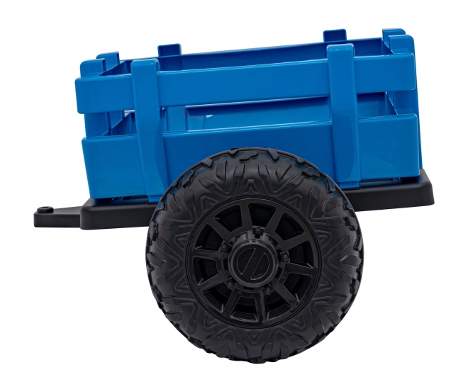 Kindertraktor mit blauem Anhänger