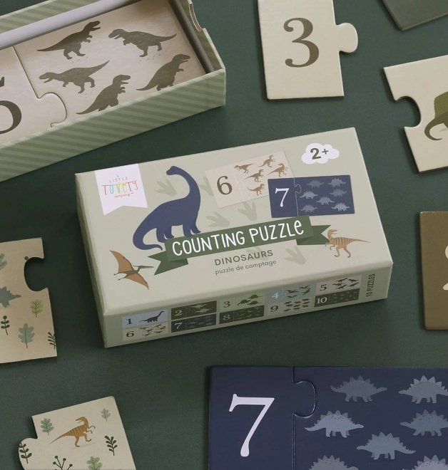 Dinosaur Counting Matching Puzzle