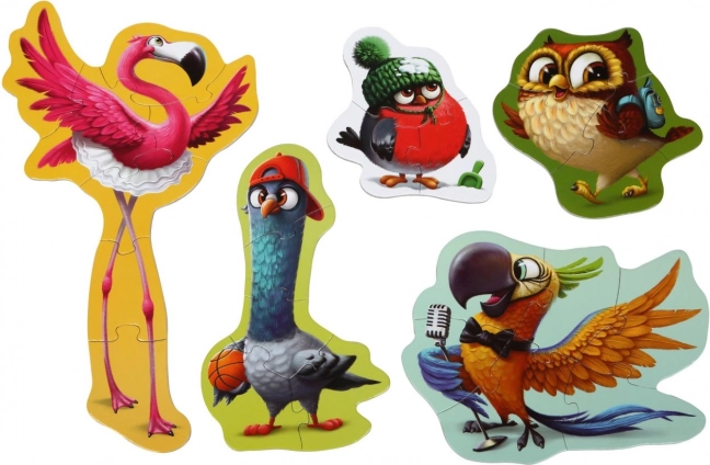 5 immagini di adorabili uccellini in un’unica confezione