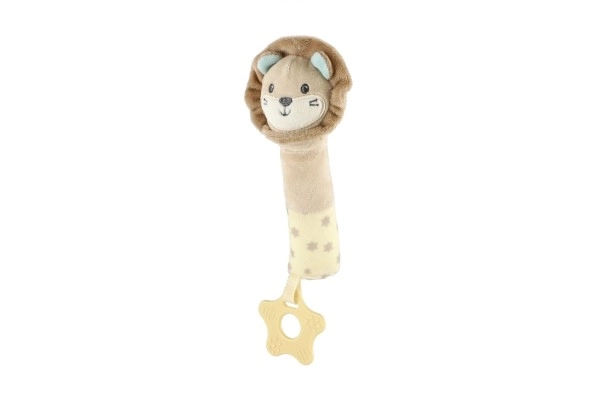 Lion Squeaker and Teether Plush Toy