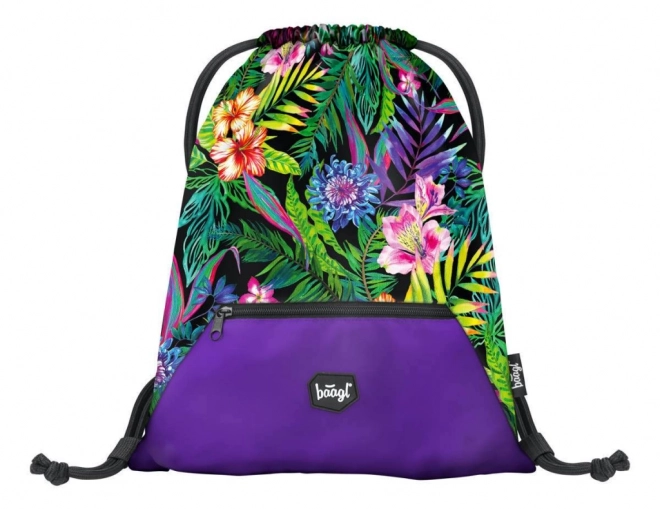 Tropical Sports Bag with Pocket