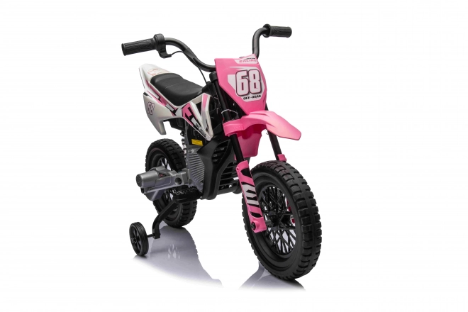 Pink Children's Motorbike with Audio Panel and EVA Wheels