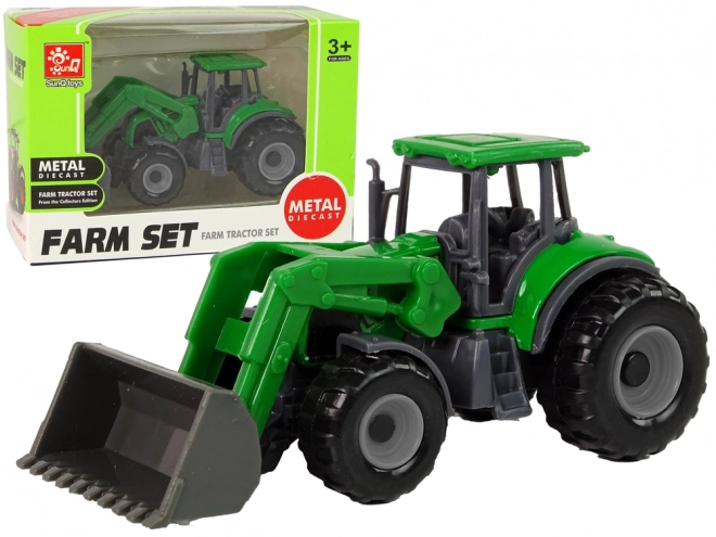 Small Green Tractor Bulldozer Toy