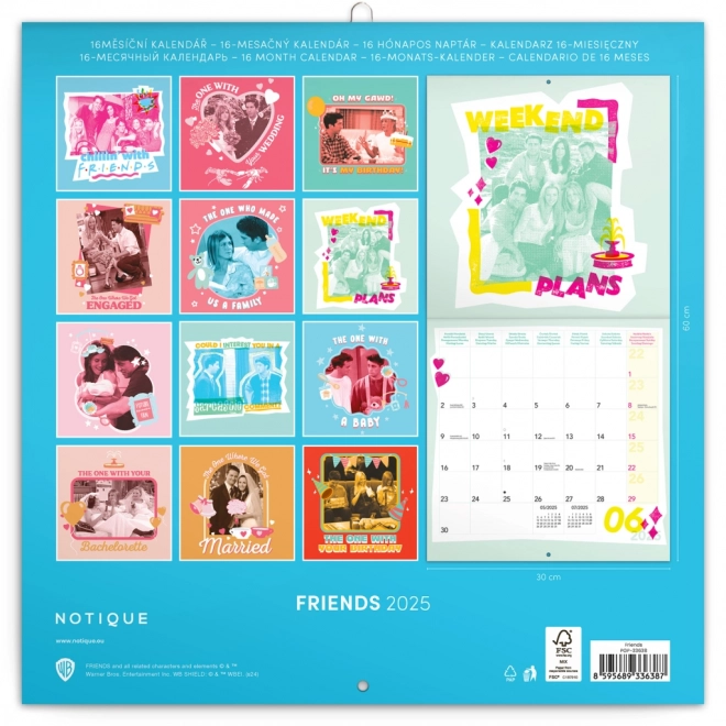 Notique Friends Note Calendar 2025