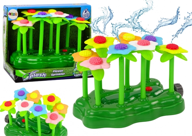 Garden Water Toy with Sprinkler Flowers and Lights