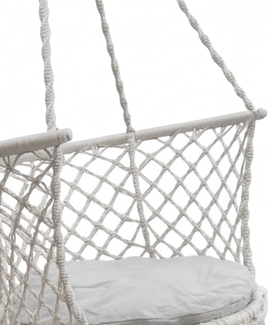Gartenschaukel Nest mit Rückenlehne grau 80 cm 150 kg