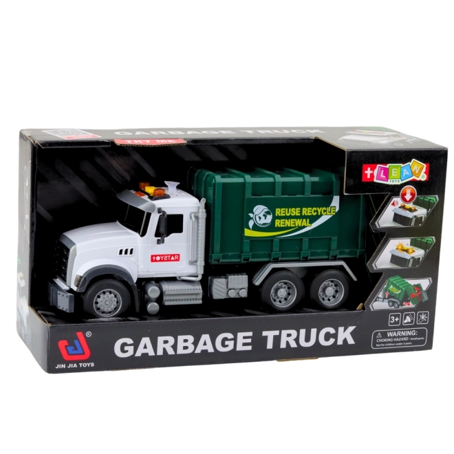 Green Garbage Truck with Effects 1:14