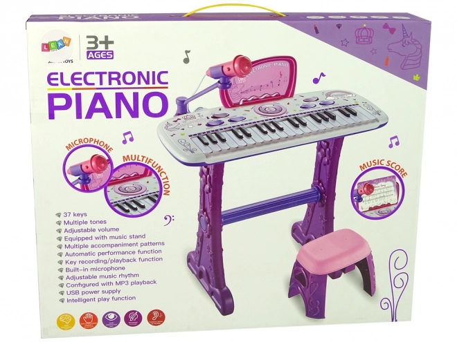 Pink Electric Keyboard for Kids