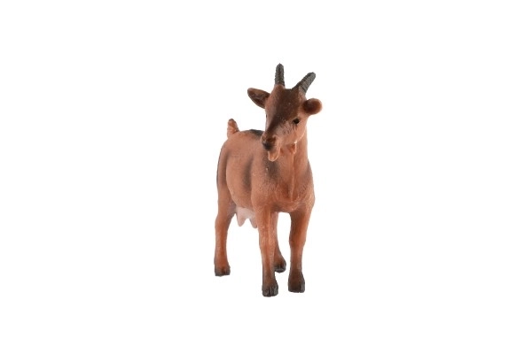 Short-haired Brown Domestic Goat Figurine 8cm