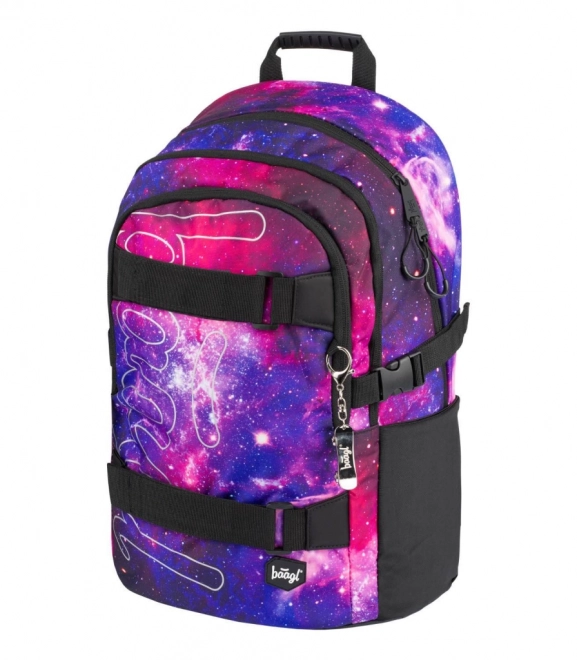 School Backpack Skate Galaxy