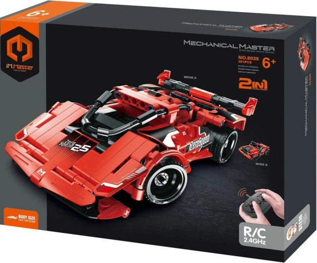Stavebnice iM.MASTER RC auto 2 v 1, 2,4 GHz, 351 dílků