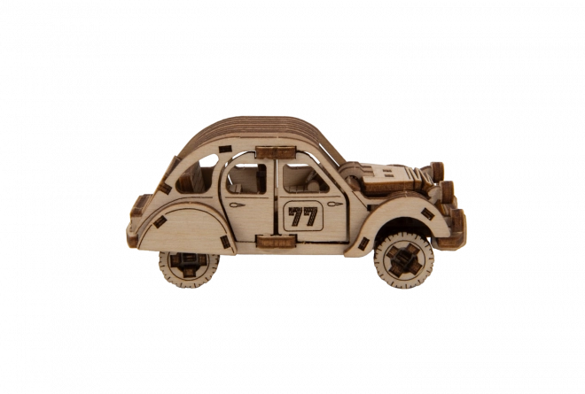 Wooden 3D Rally Car Model