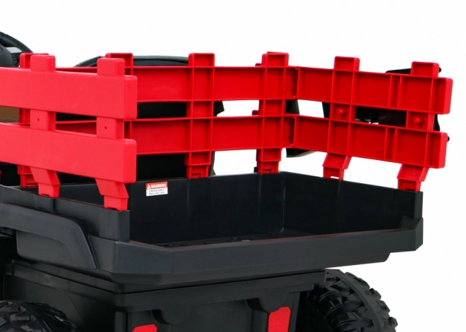 Children's Farm Pickup Red + Remote Control + Luggage Wagon + Shovel + EVA + MP3 LED