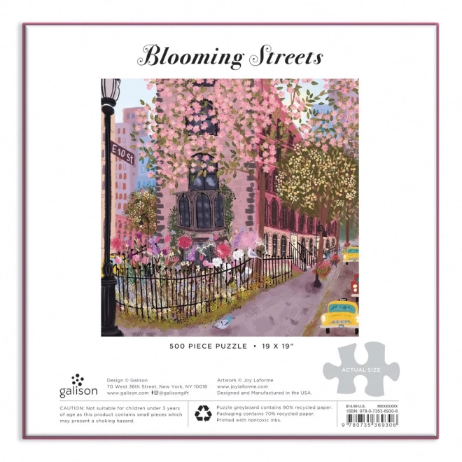 Galison Blooming Streets Puzzle 500 Pieces