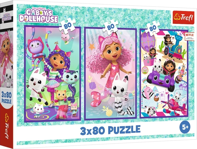 Puzzel 3x80 - Gabbys kleurrijke dagen