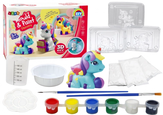 Set creativo artistico Unicorno 3D gesso e colori