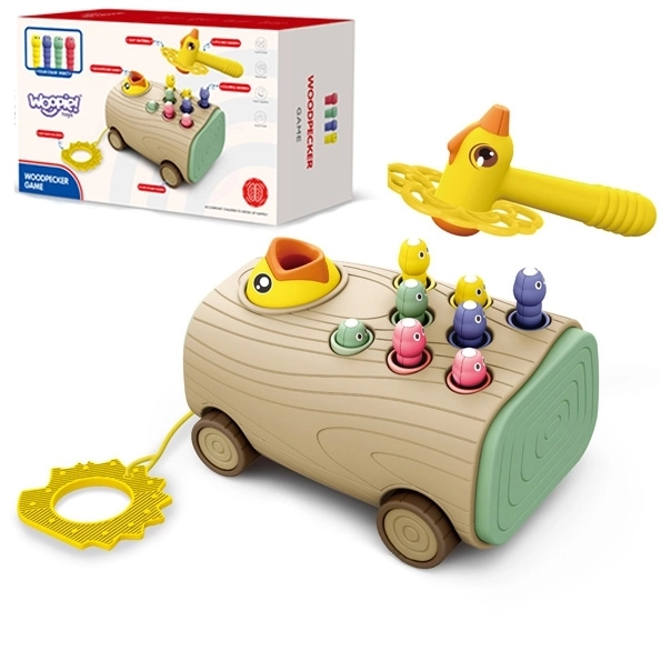 Woodpecker Dexterity Game Pull-Along Stroller for Infants