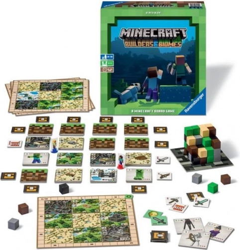 Gioco da tavolo Minecraft Ravensburger: Costruttori e Biomi