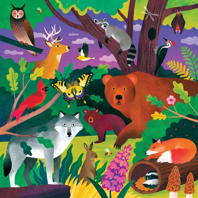 Mudpuppy Forest Animals Glow-in-the-Dark Puzzle 500 Pieces