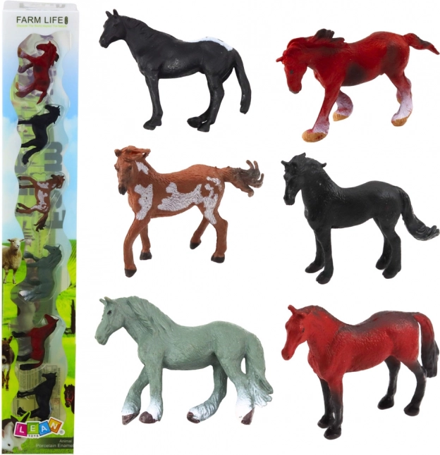 Set di Figurine di Cavalli in Plastica Variante Vita da Fattoria