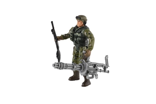 Toy soldiers with dog and accessories set