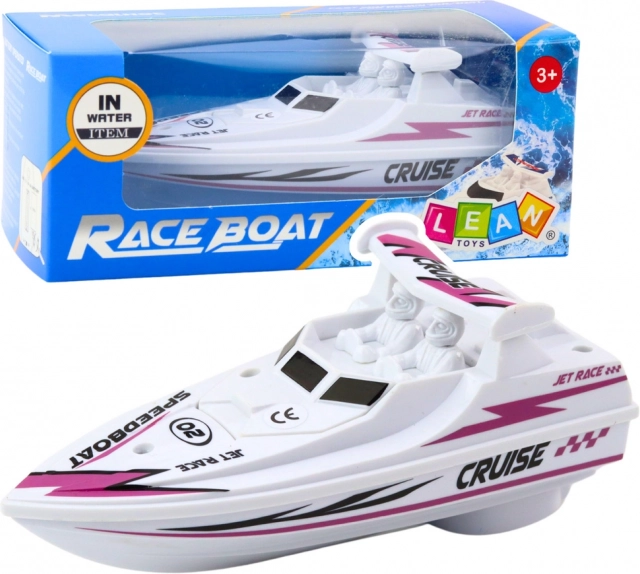 White motorboat on batteries