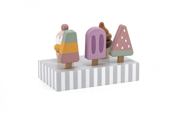 Wooden Ice Cream Set