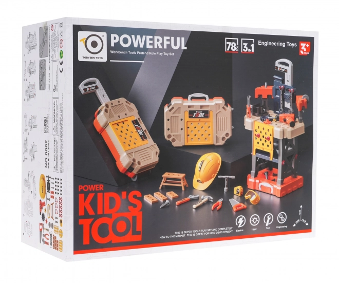 3-in-1 Little Builder Tool Set for Kids 3+