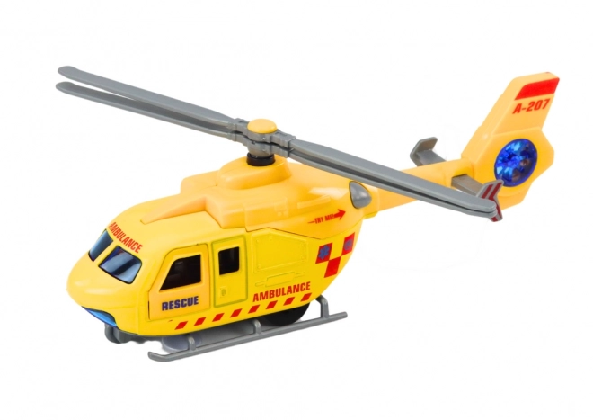 Rescue Helicopter with Friction Drive and Opening Doors