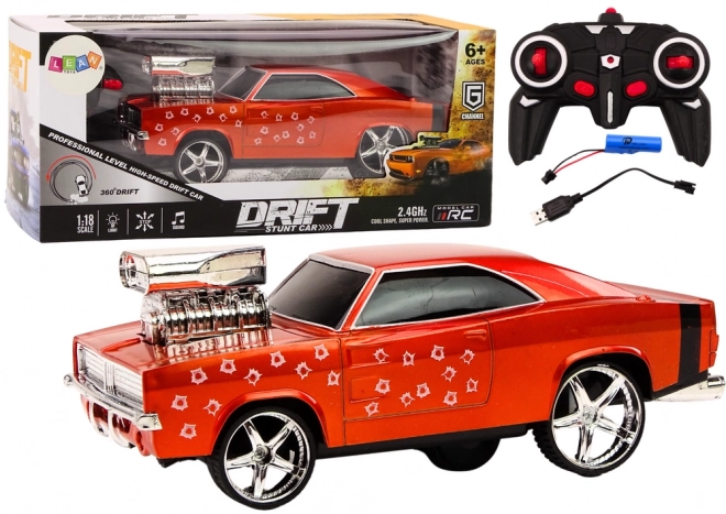 Remote Control Drift Car 360 Lights & Sounds Red