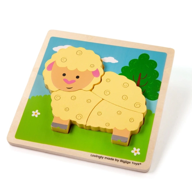 Wooden Sheep Puzzle for Toddlers