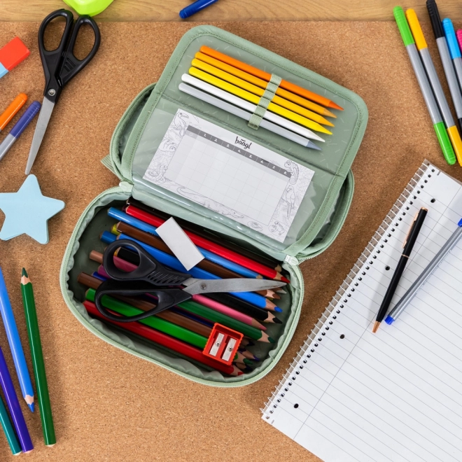 Set für Schüler BAAGL Skate Max Menthol: Rucksack, Federmäppchen, Beutel