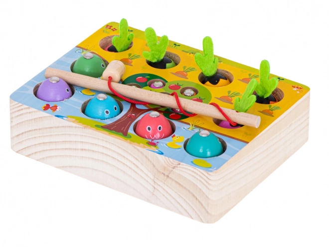 Magnetic Wooden Montessori Fishing Game