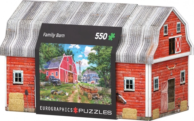 Family Farm Puzzle in Tin Box