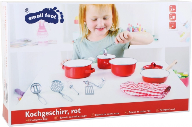 Kids Red Metal Cookware Set