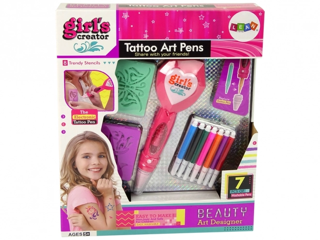 Electronic Tattoo Pen Set with Stencils