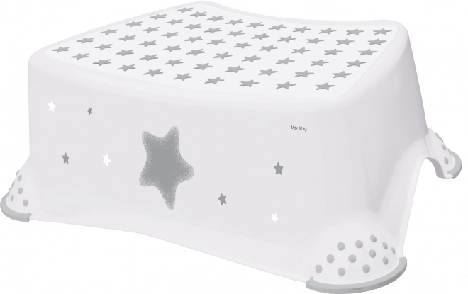 Step Stool 'Stars' Cosmic White